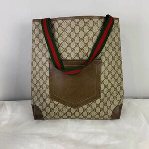 Gucci Beige/Brown GG Canvas Sherryline Messenger with Green-Red Web Strap